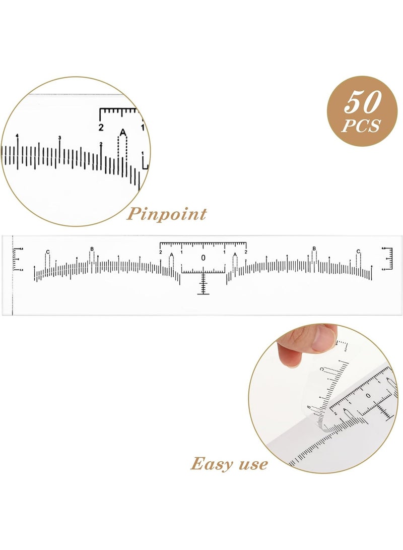 50 Pcs Eyebrow Ruler Stencils - Disposable Brow Ruler Sticker,  Eyebrow Template, Brow Measuring Shaper Tool, Eyebrow Mapping Makeup Tool - Image 4